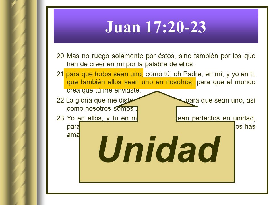Juan 17: Mas no ruego solamente por éstos, sino también por los que han de creer en mí por la palabra de ellos,