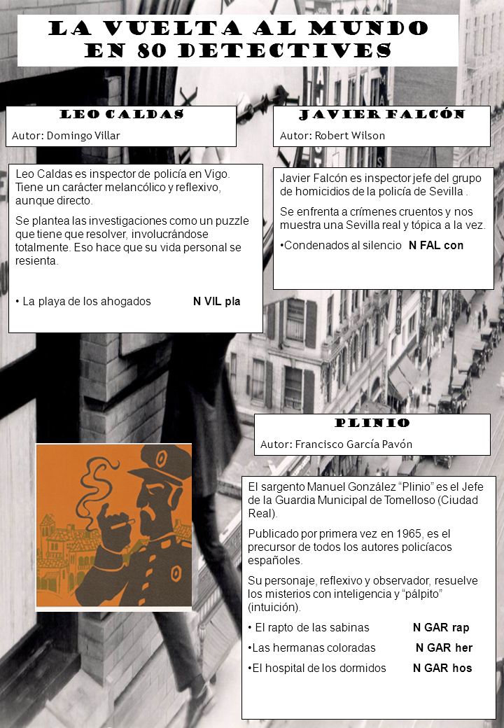 LEO CALDAS Autor: Domingo Villar. JAVIER FALCÓN. Autor: Robert Wilson.