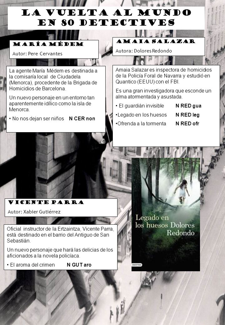 AMAIA SALAZAR Autora: Dolores Redondo. MARÍA MÉDEM. Autor: Pere Cervantes.