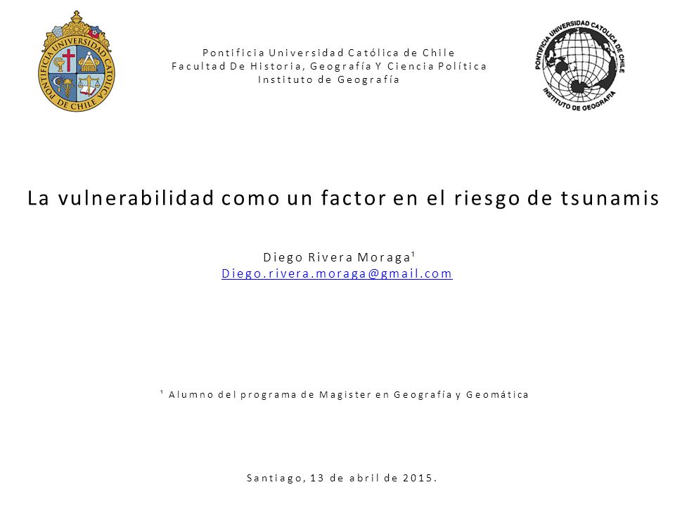 La vulnerabilidad como un factor en el riesgo de tsunamis