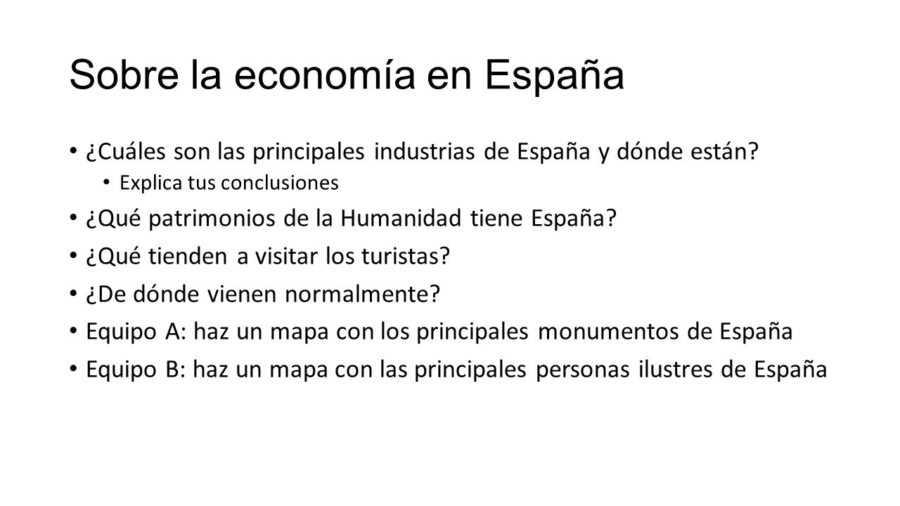 Sobre la economía en España