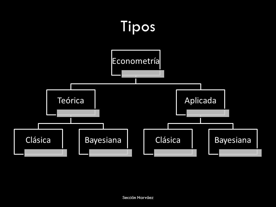 Tipos Econometría Teórica Clásica Bayesiana Aplicada Sección Narváez
