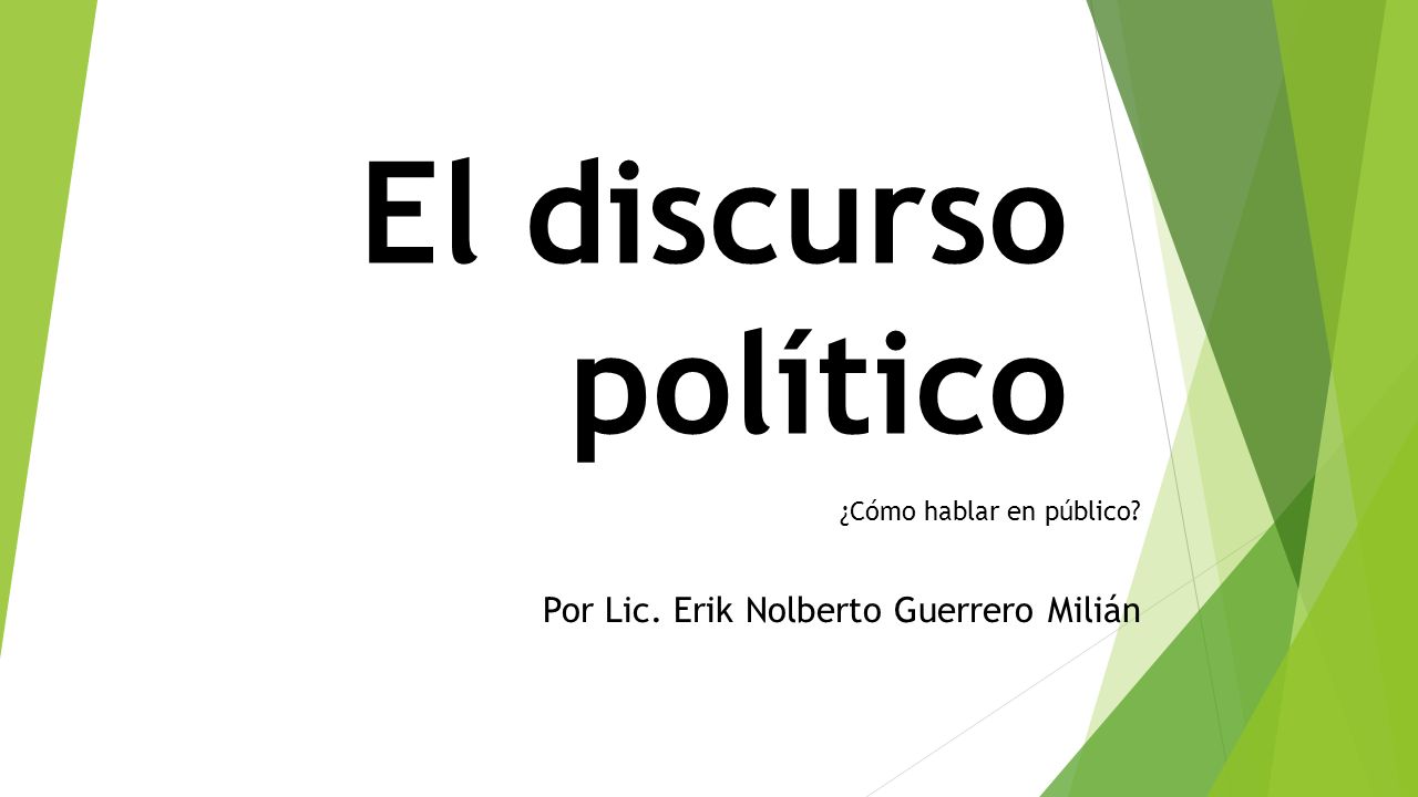 ¿Cómo hablar en público Por Lic. Erik Nolberto Guerrero Milián