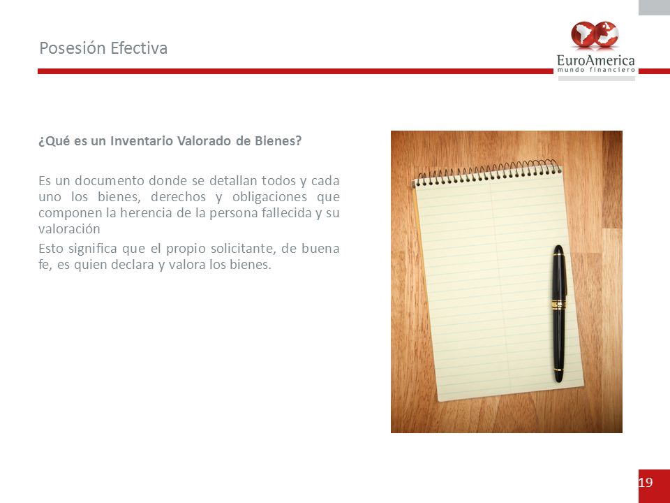 Posesión Efectiva ¿Qué es un Inventario Valorado de Bienes