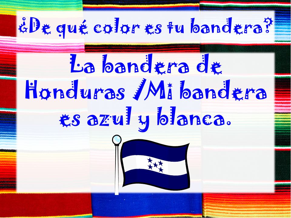 ¿De qué color es tu bandera