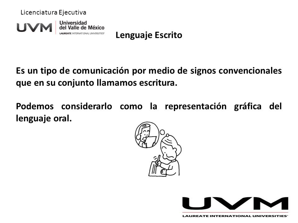 Podemos considerarlo como la representación gráfica del lenguaje oral.