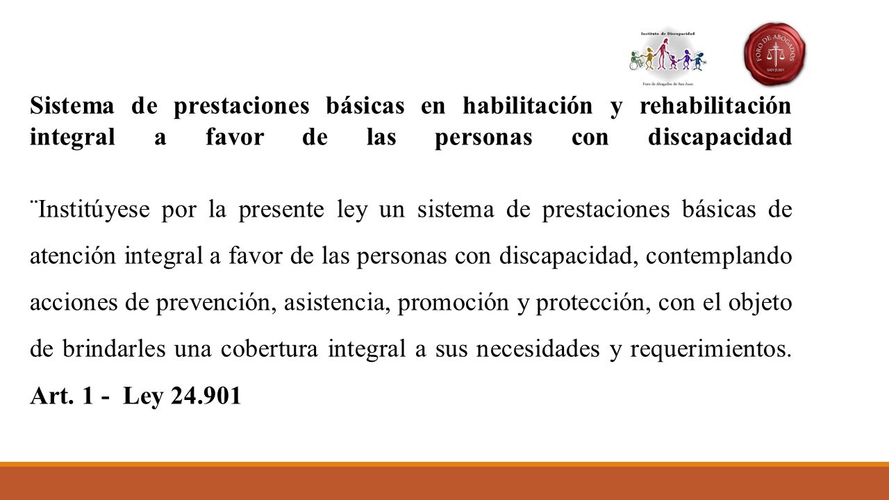Sistema de prestaciones básicas en habilitación y rehabilitación integral a favor de las personas con discapacidad
