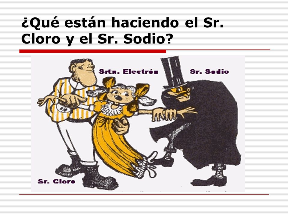 ¿Qué están haciendo el Sr. Cloro y el Sr. Sodio