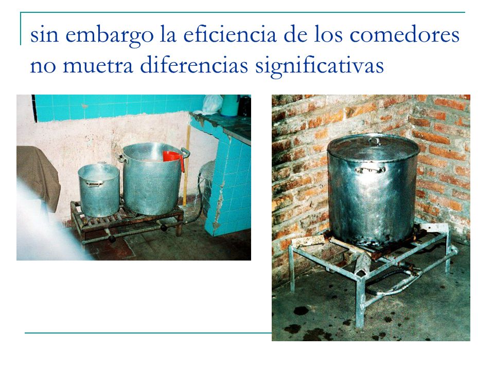 sin embargo la eficiencia de los comedores no muetra diferencias significativas