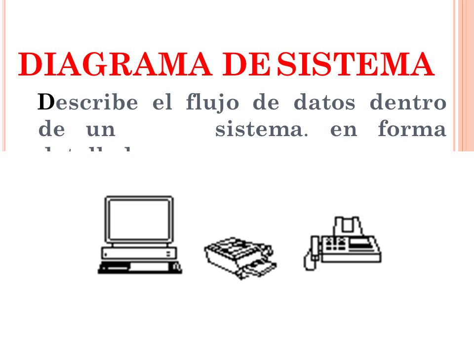 DIAGRAMA DE SISTEMA Describe el flujo de datos dentro de un sistema. en forma detallada.