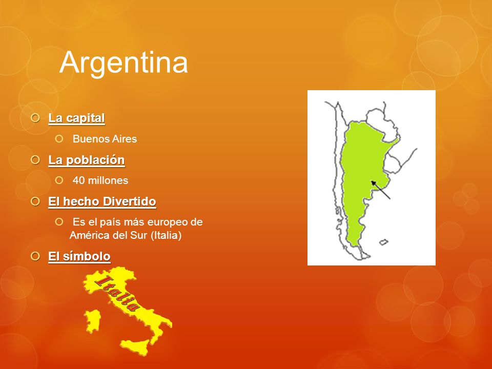 Argentina La capital La población El hecho Divertido El símbolo