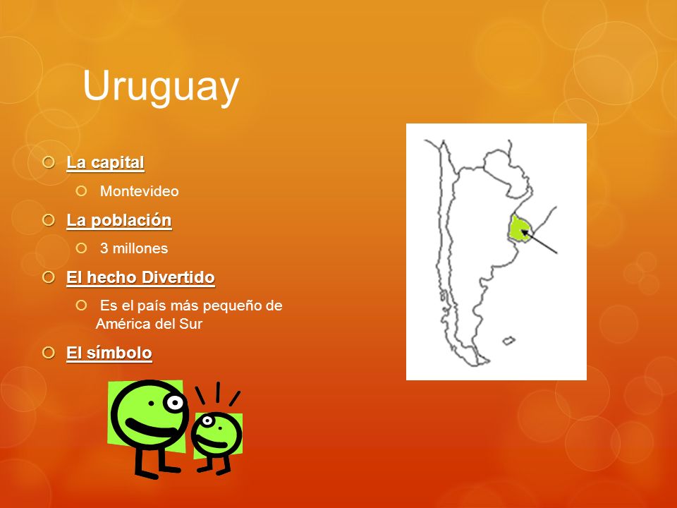 Uruguay La capital La población El hecho Divertido El símbolo