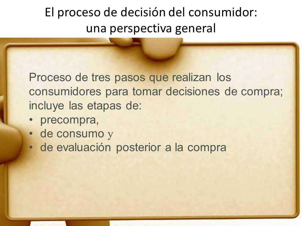 El proceso de decisión del consumidor: una perspectiva general