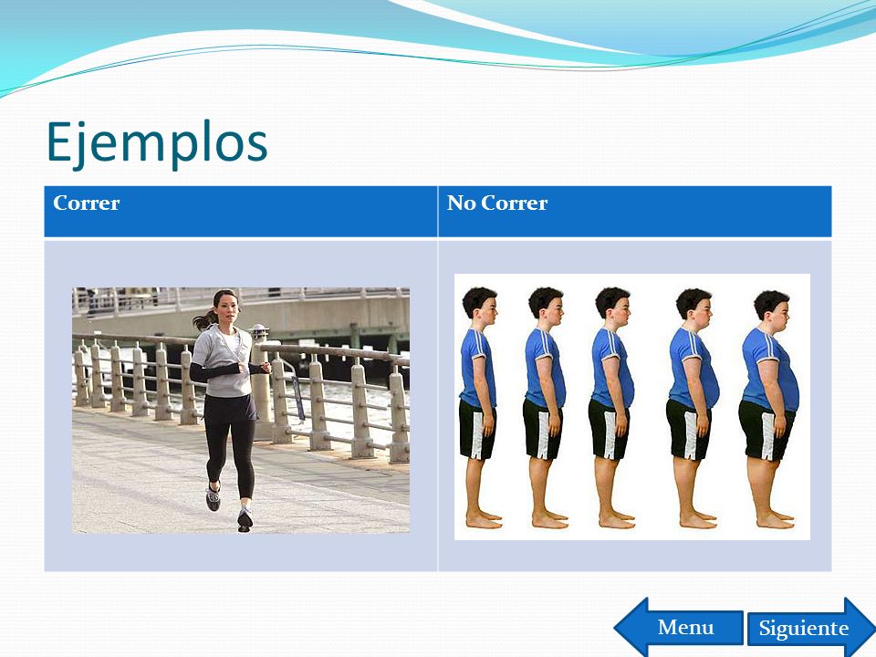 Ejemplos Correr No Correr Menu Siguiente