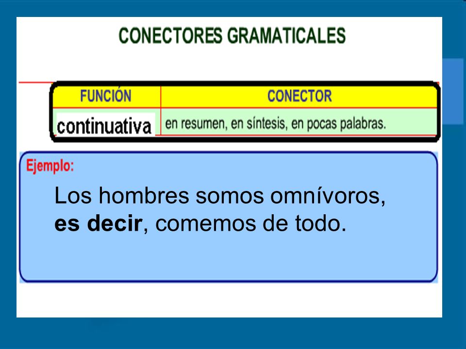 Los hombres somos omnívoros, es decir, comemos de todo.