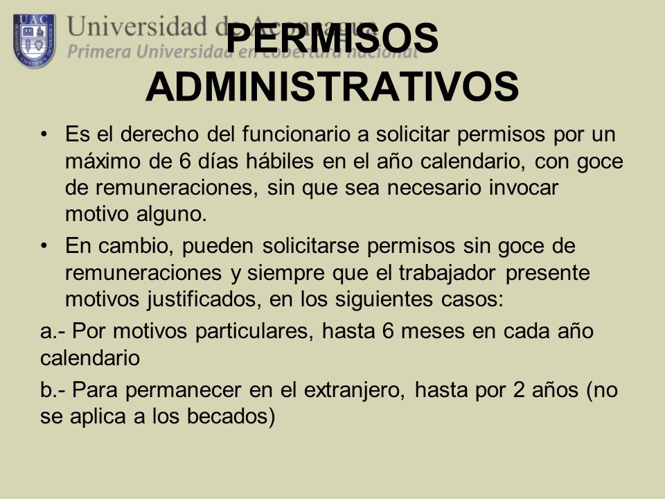 PERMISOS ADMINISTRATIVOS