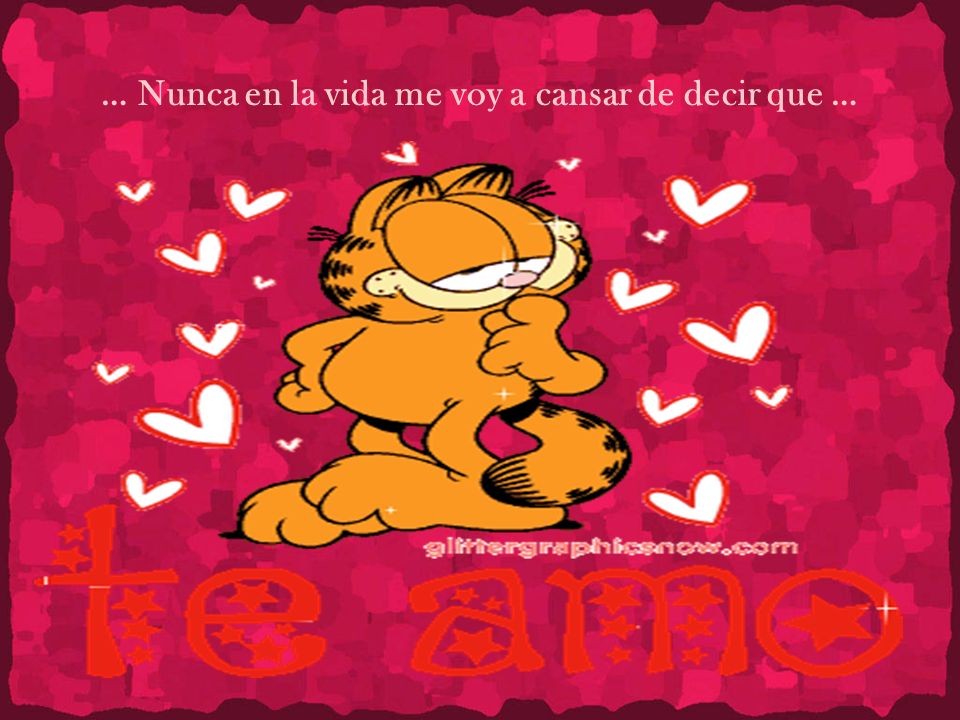 … Nunca en la vida me voy a cansar de decir que …