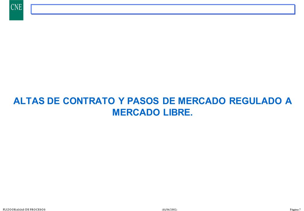 ALTAS DE CONTRATO Y PASOS DE MERCADO REGULADO A MERCADO LIBRE.
