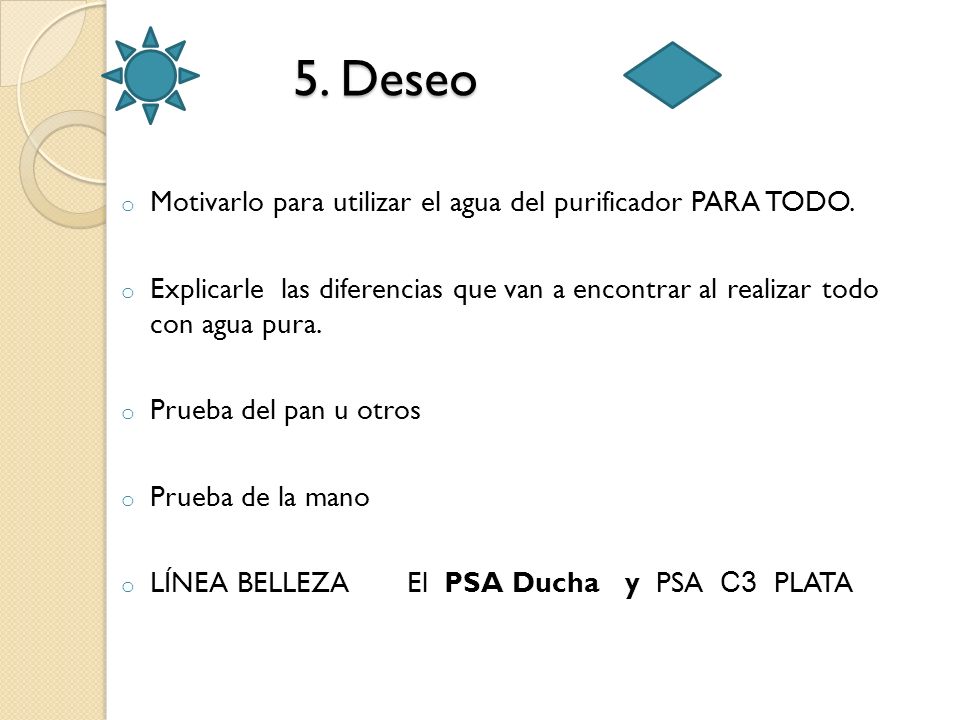 5. Deseo Motivarlo para utilizar el agua del purificador PARA TODO.