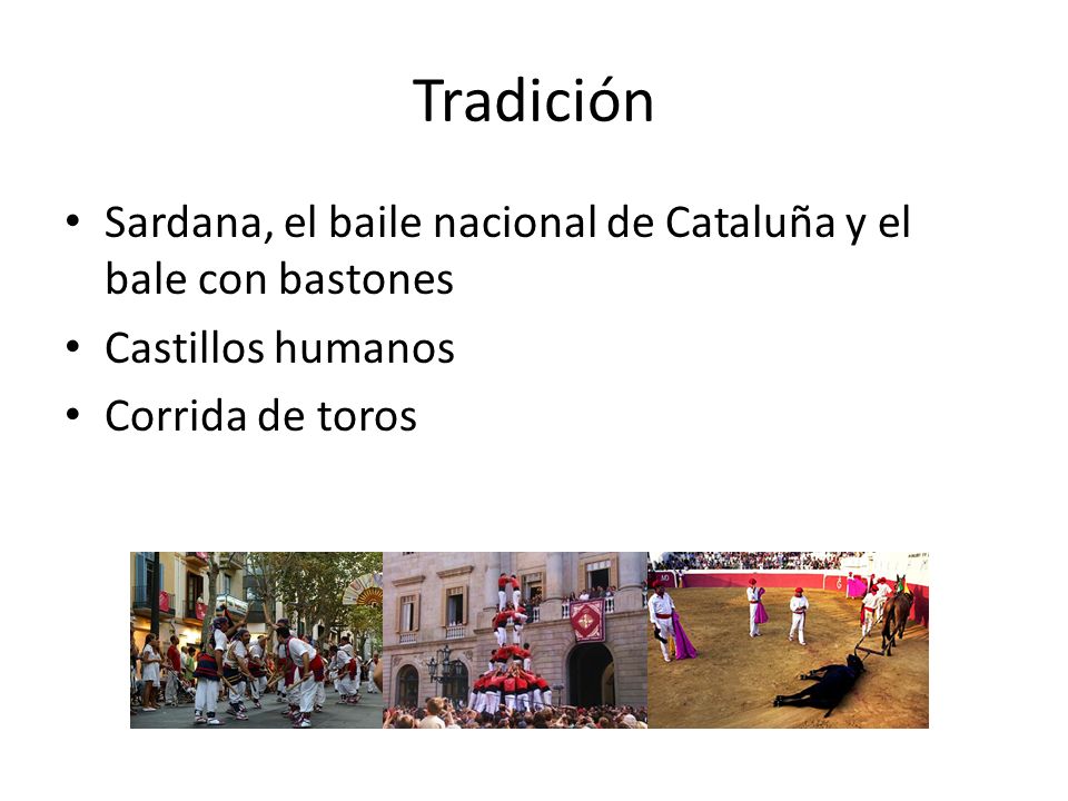 Tradición Sardana, el baile nacional de Cataluña y el bale con bastones.