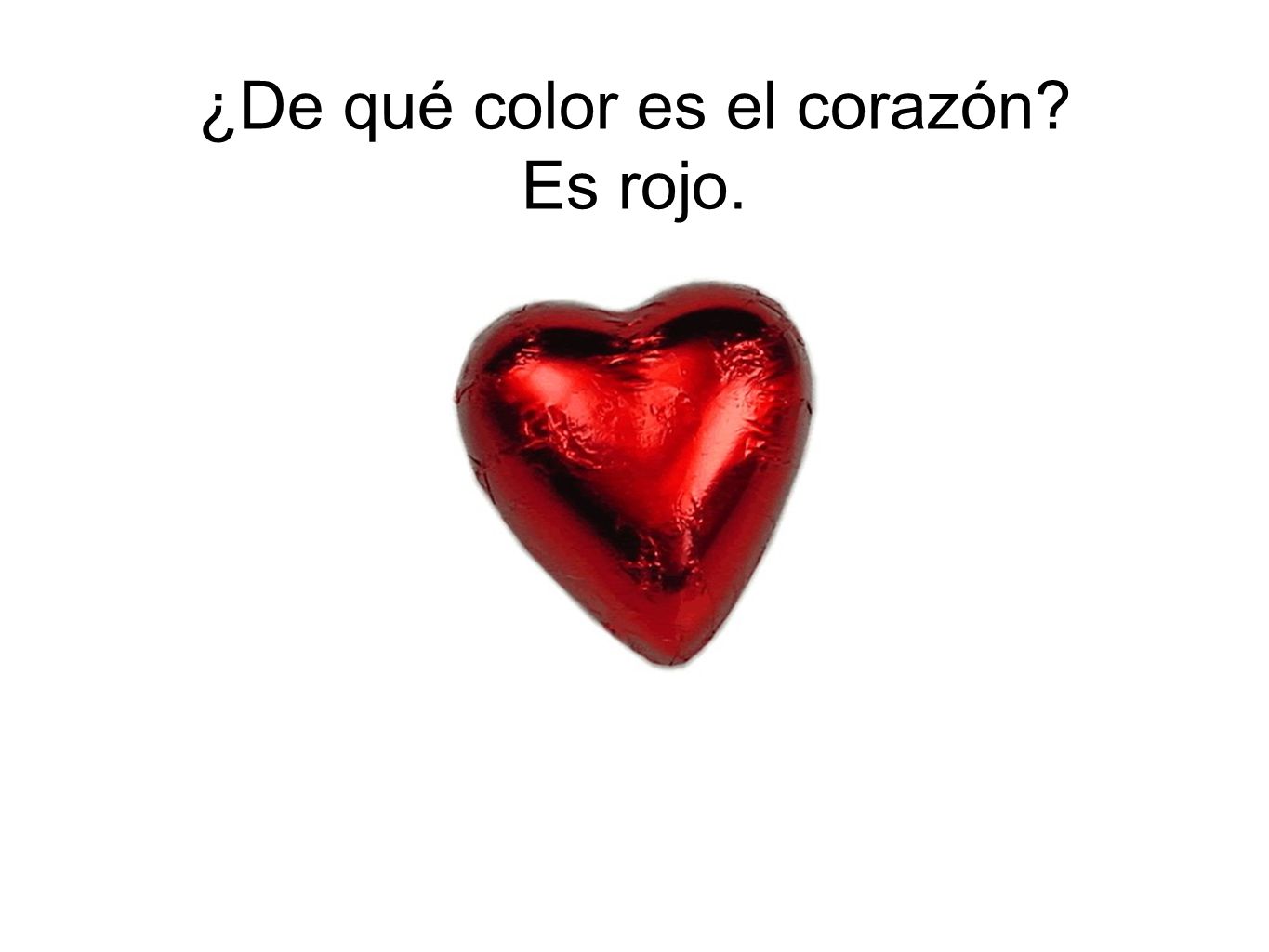 ¿De qué color es el corazón Es rojo.