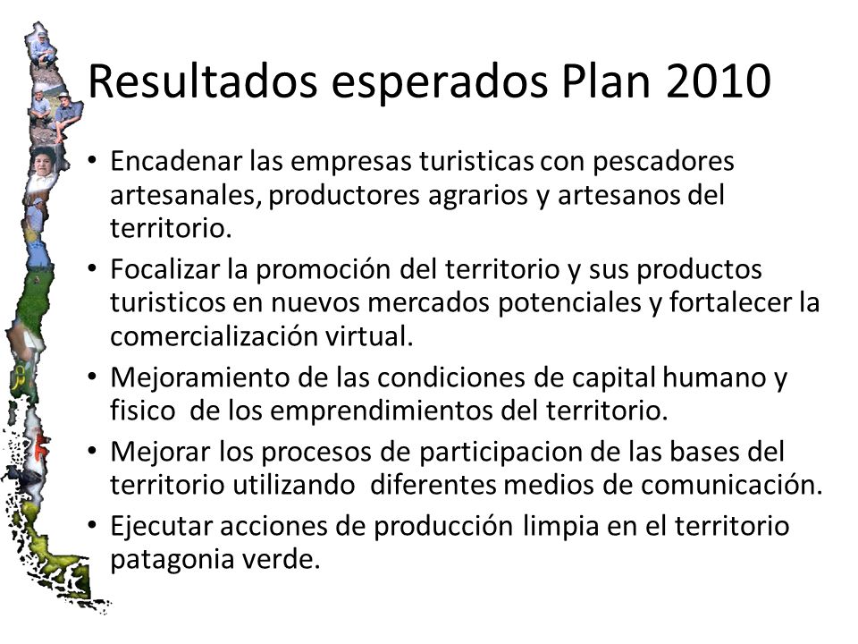 Resultados esperados Plan 2010