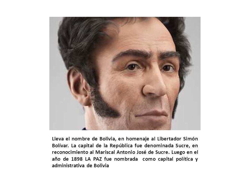 Lleva el nombre de Bolivia, en homenaje al Libertador Simón Bolívar
