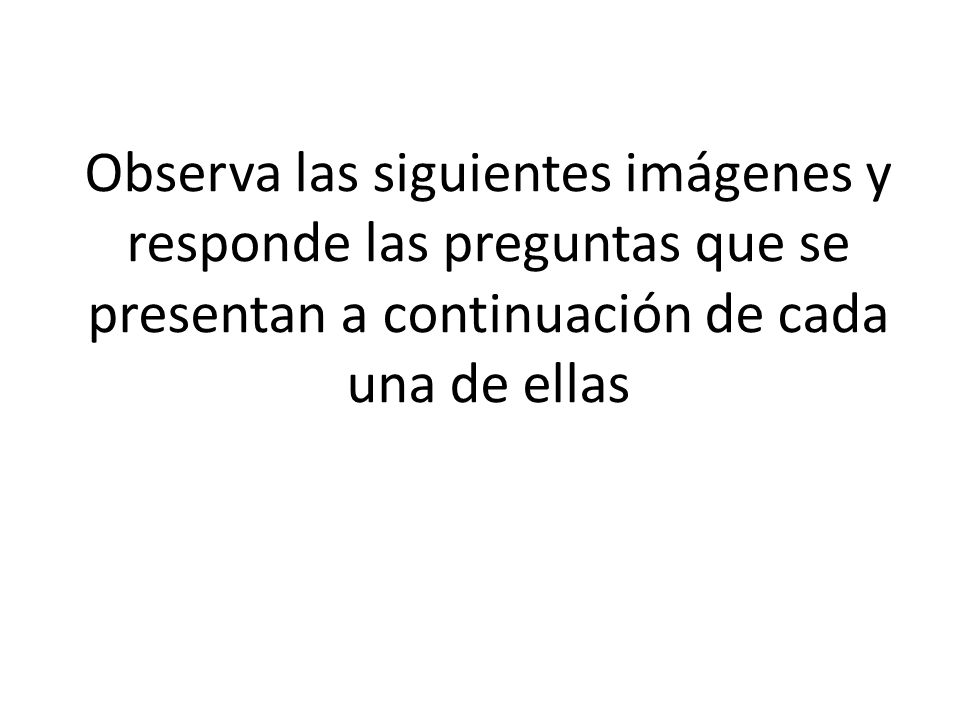Observa las siguientes imágenes y responde las preguntas que se presentan a continuación de cada una de ellas