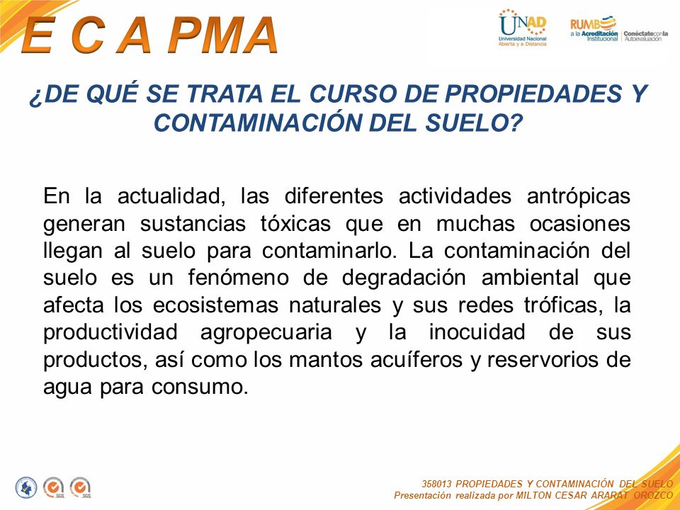 ¿DE QUÉ SE TRATA EL CURSO DE PROPIEDADES Y CONTAMINACIÓN DEL SUELO