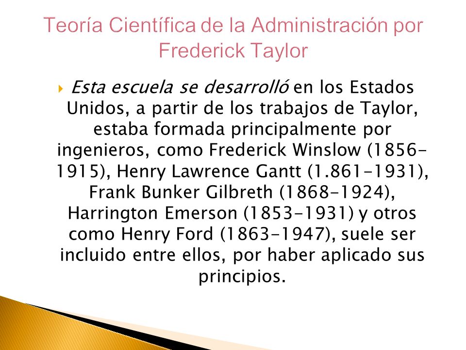 Teoría Científica de la Administración por Frederick Taylor