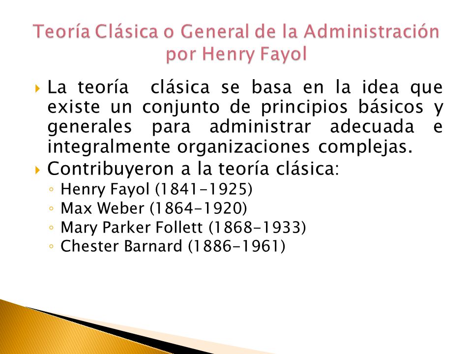 Teoría Clásica o General de la Administración por Henry Fayol