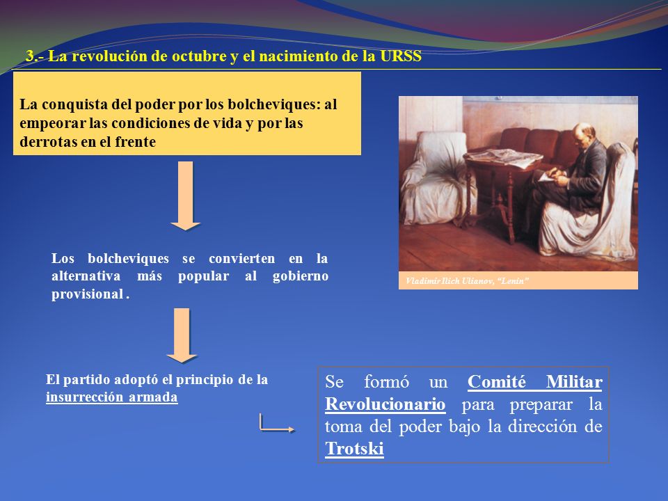 3.- La revolución de octubre y el nacimiento de la URSS