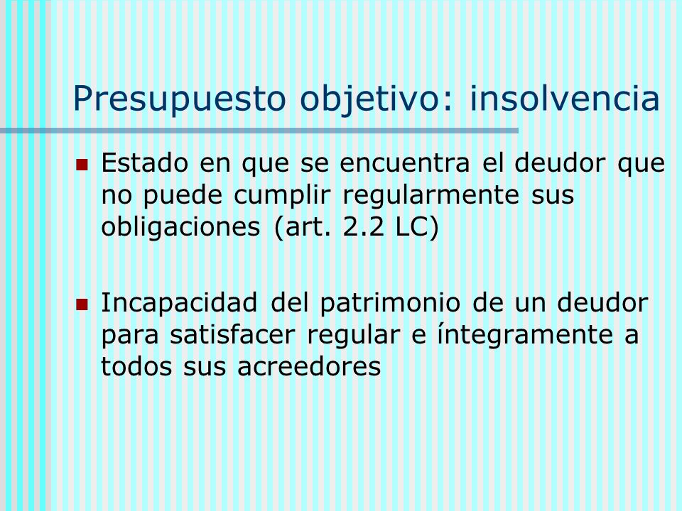 Presupuesto objetivo: insolvencia