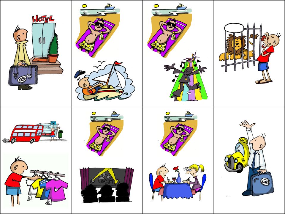 Students have to narrate the story shown in the pictures.