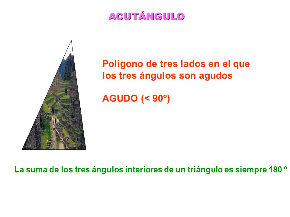 Polígono de tres lados en el que los tres ángulos son agudos