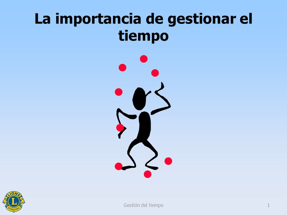 Objetivos de la sesión Describir la importancia de gestionar el tiempo