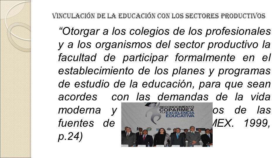 Vinculación de la educación con los sectores productivos