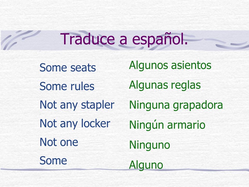 Some seats Some rules Not any stapler Not any locker Not one Some