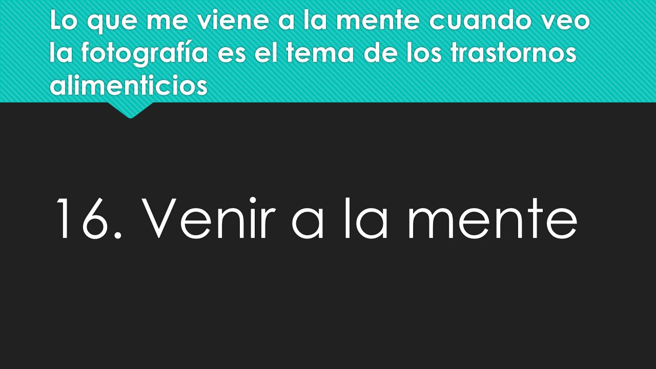 Lo que me viene a la mente cuando veo la fotografía es el tema de los trastornos alimenticios