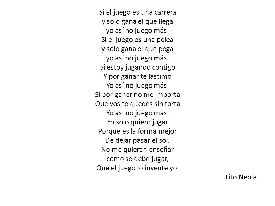 Si el juego es una carrera y solo gana el que llega yo así no juego más.