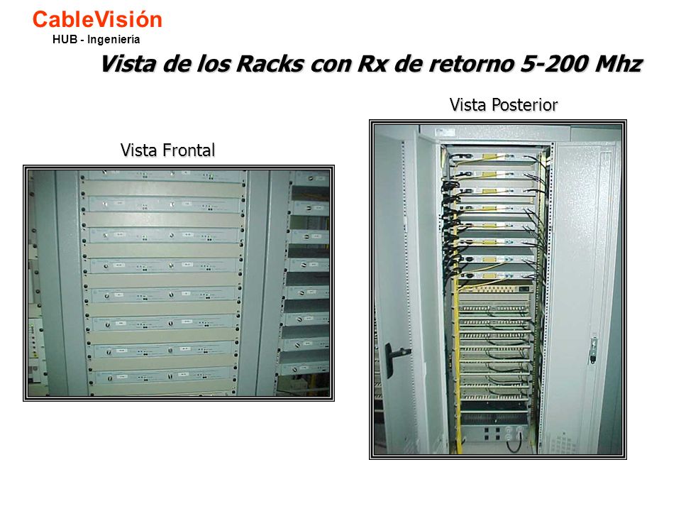Vista de los Racks con Rx de retorno Mhz