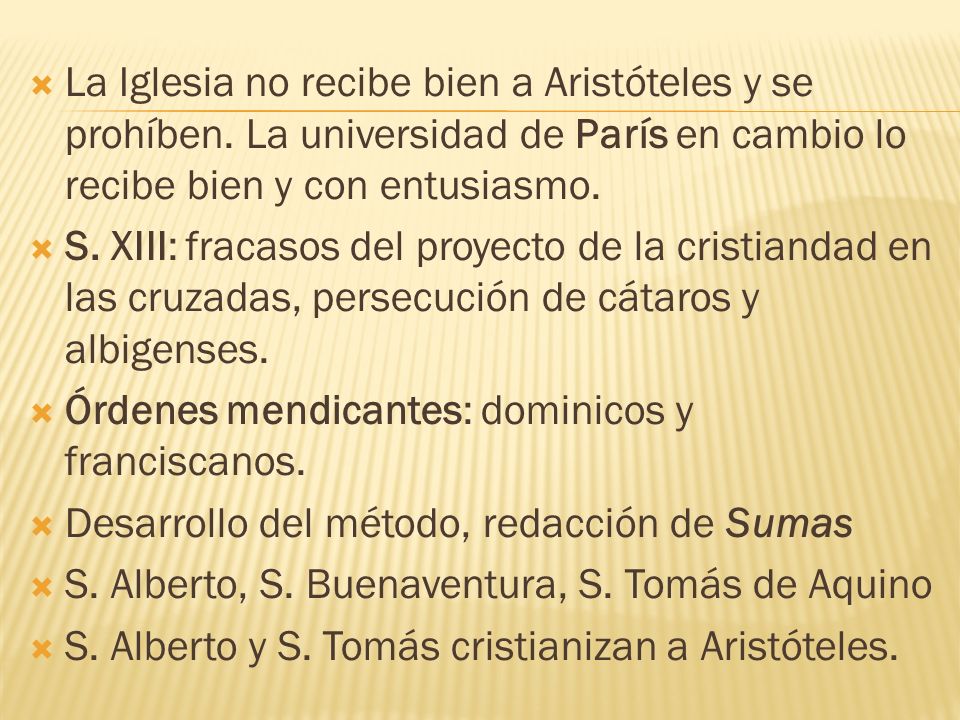 La Iglesia no recibe bien a Aristóteles y se prohíben