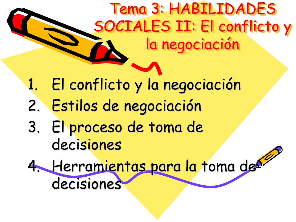 Tema 3: HABILIDADES SOCIALES II: El conflicto y la negociación