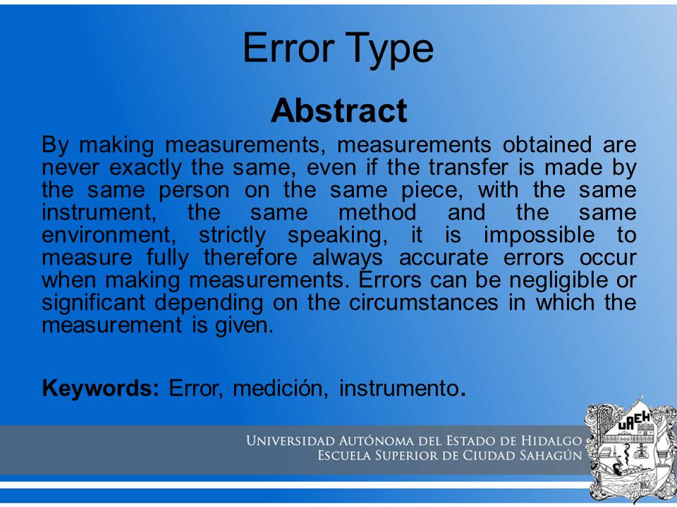 Error Type Abstract.