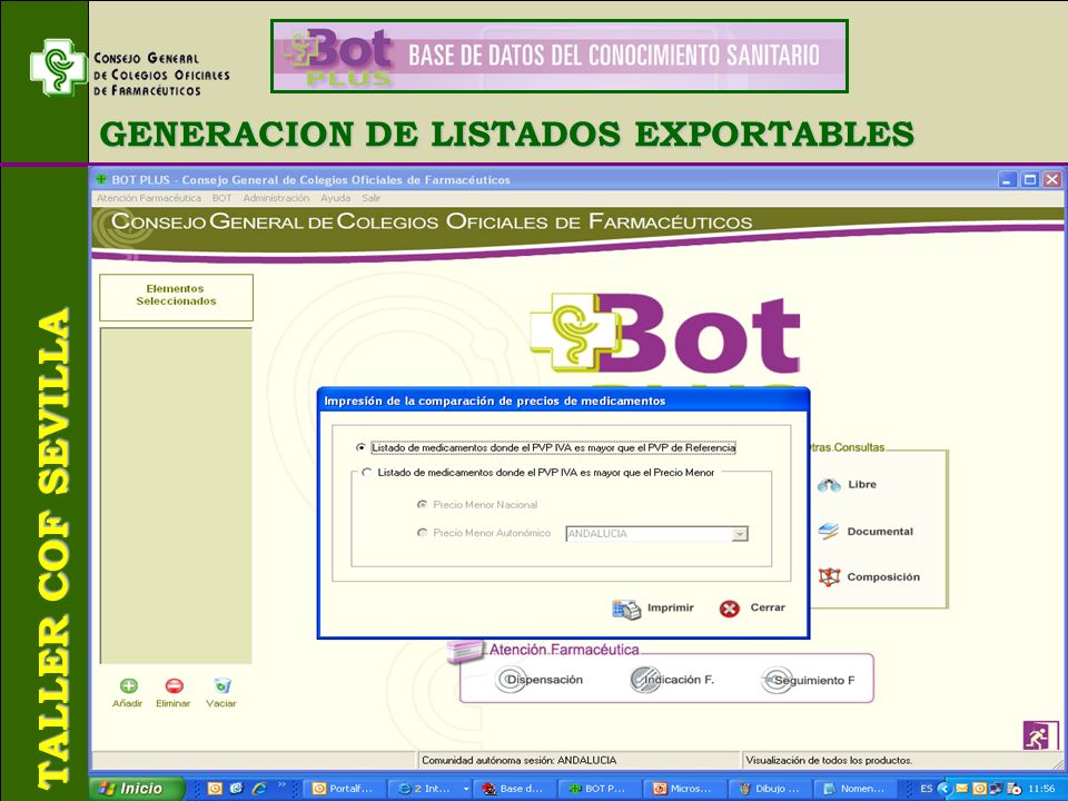 GENERACION DE LISTADOS EXPORTABLES