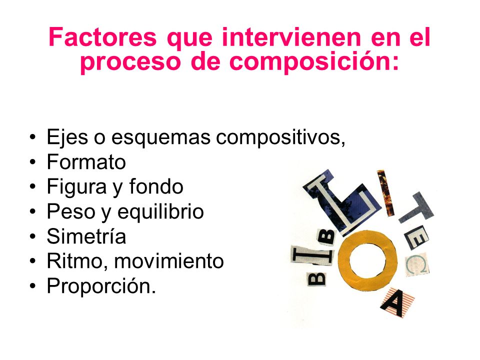 Factores que intervienen en el proceso de composición: