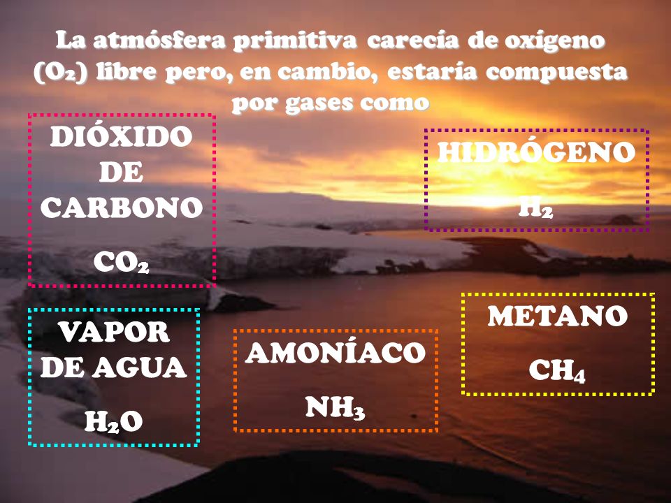 DIÓXIDO DE CARBONO HIDRÓGENO H2 CO2 METANO VAPOR DE AGUA CH4 AMONÍACO