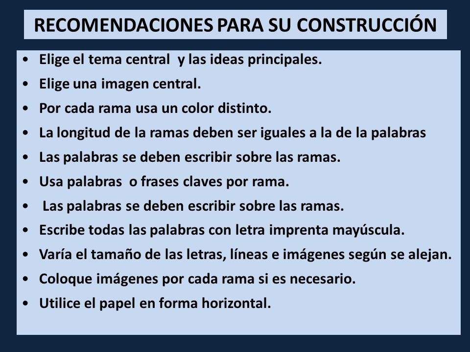 RECOMENDACIONES PARA SU CONSTRUCCIÓN