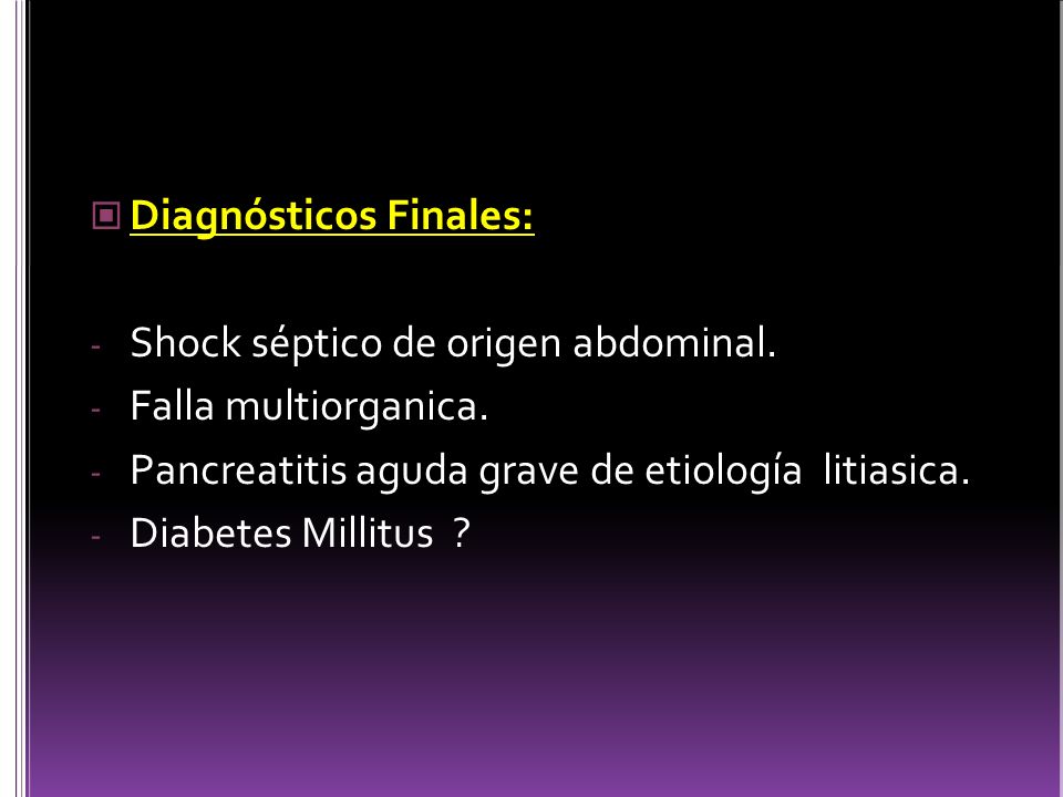 Diagnósticos Finales: