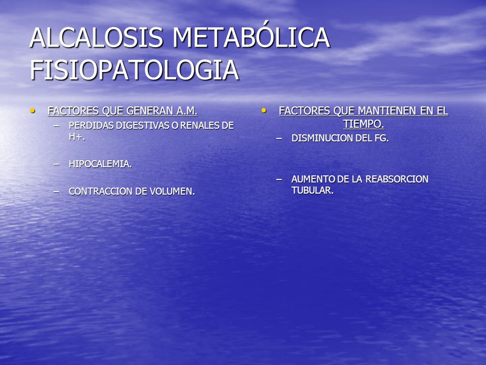 ALCALOSIS METABÓLICA FISIOPATOLOGIA